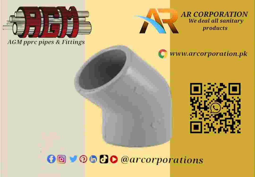 agm-cpvc-elbow-45-degree-1/2"- 3/4"-1"-1-1/4"-1-1/2"-2"