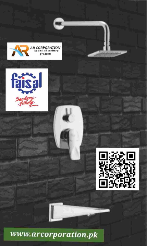 concealed Bath Set Square plate Faisal Sanitary