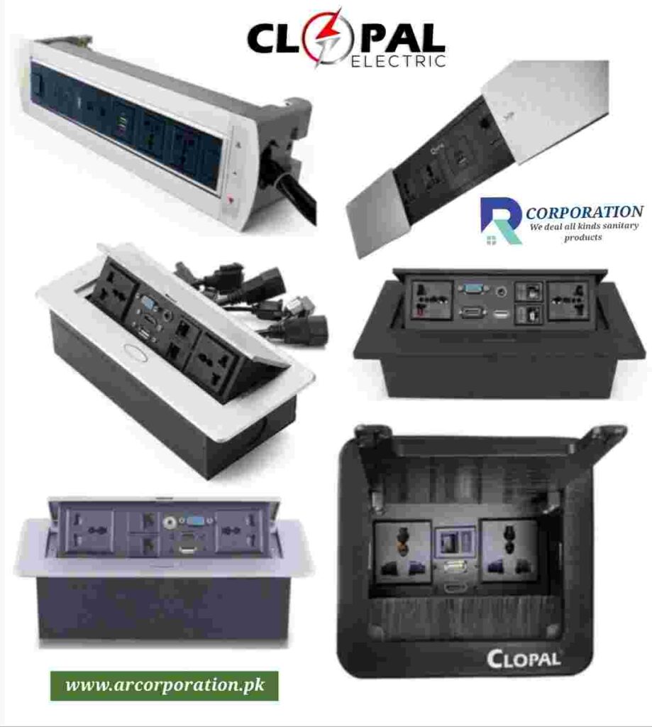 table-socket-panel-brush-steel-clopal-16-hole